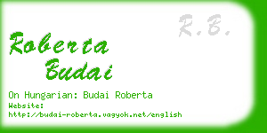 roberta budai business card